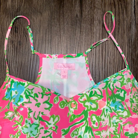 Lilly Pulitzer Dusk Silk Dress in Flamingo Pink Southern Charm print - Picture 3 of 8